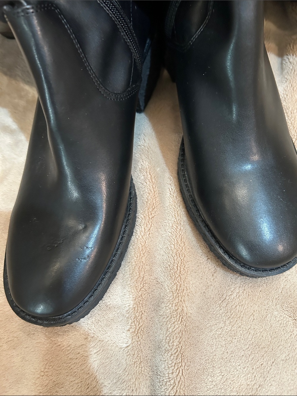 Zara Faux Leather Over The Knee Boots - Picture 6 of 6